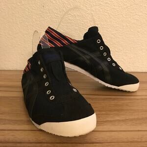 Onitsuka Tiger Mexico 66 Paraty Women's Size 6.5 1183A437 Black Slip-On NWOB